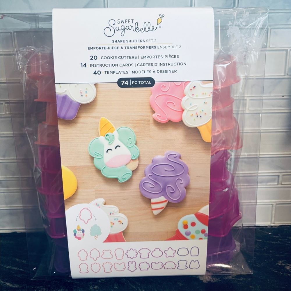 Sweet Sugarbelle cookie cutter kit. With templates. NWT 74 pcs. total.